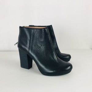 Madewell Black Leather Caleb Bootie Size 7